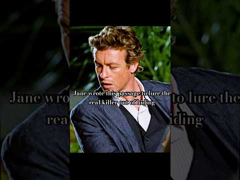 Jane wrote this passage to lure the real killer out of hiding#foryou #thementalist #shorts