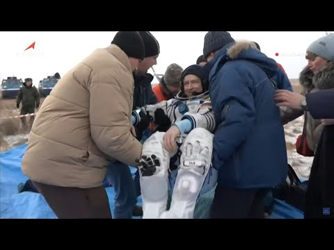 Video | Soyuz spacecraft touches down in Kazakhstan after space mission | AFP