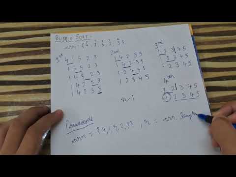 Bubble Sort Explained Dry Run Pseudocode Code