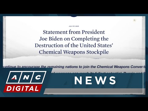 Biden says U.S. destroys last of chemical weapons stockpile ANC
