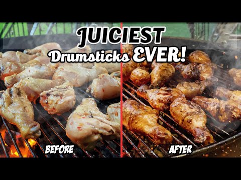 Perfect Charcoal-Grilled Chicken Drumsticks | Smoky & Delicious