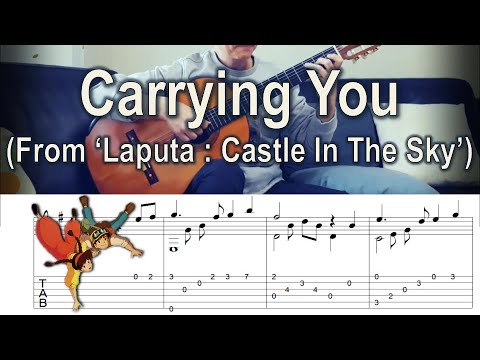 Carrying You (From "Laputa : Castle In The Sky") - Fingerstyle Guitar | TAB