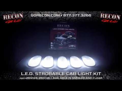 RECON Strobing Cab Roof Lights Part # 264146BKS Dodge RAM 03-16