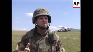 BOSNIA: US APACHE ATTACK HELICOPTERS DEMONSTRATE THEIR FIREPOWER