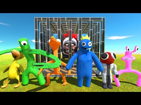 Rainbow Friends Rescue Choo Choo Charles - Animal Revolt Battle Simulator