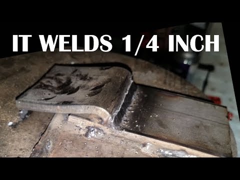 Harbor Freight 90 amp Welder 1/4" weld STRENGTH TEST