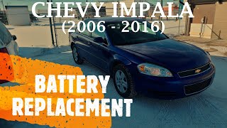 Chevrolet Impala - BATTERY REPLACEMENT / REMOVAL (2006 - 2016)
