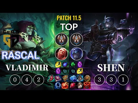 GEN Rascal Vladimir vs Shen Top - KR Patch 11.5