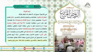 الدرس (8) من شرح كتاب الروض المربع من قول المؤلف (( باب الآنية)) image