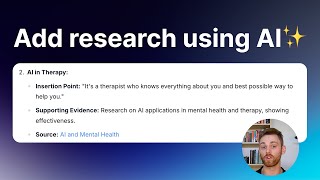 Use AI to add research to your writing (automatically)