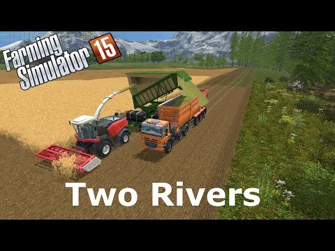 Farming Simulator 15 on Two Rivers a new trailer and whole crop harvesting