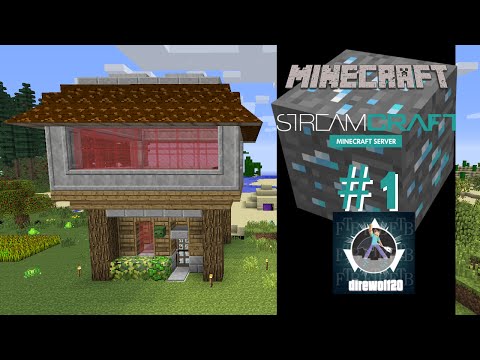 Minecraft - Streamcraft Server DireWolf20 - Episode 1 - New Server New Start