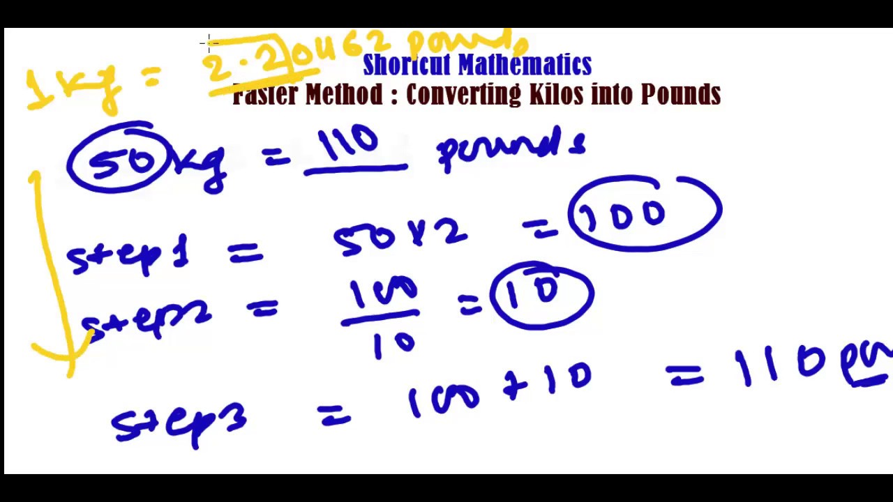 Putar video FAST METHOD to CONVERT KG to POUNDS (Lbs) - UNIT CONVERSATION TRICK - FAST MATH CALCULATION sekarang FAST METHOD to CONVERT KG to POUNDS (Lbs) - UNIT CONVERSATION TRICK - FAST MATH CALCULATION