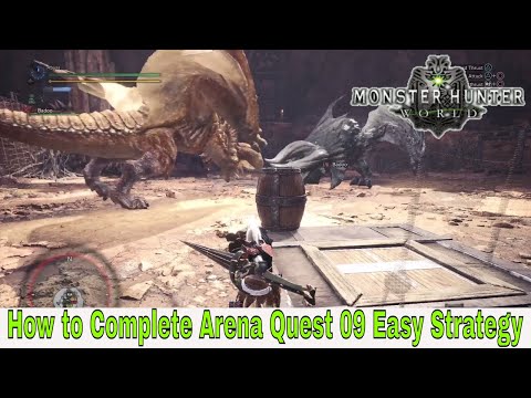 Monster Hunter: World - Arena Quest 09 - Black Diablos and Diablos Easy Strategy Video