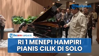 Detik-detik Prabowo Menepi 'Salah Fokus' ke Bocah 10 Tahun Main Piano saat Peresmian RS di Solo
