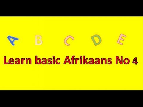 Learn Basic Afrikaans Conversation No 4