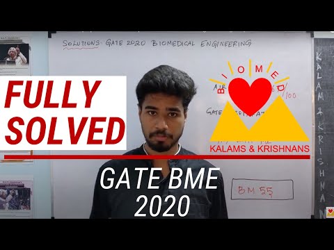Solution papier GATE Biomedical 2020 | Pour l'examen GATE 2023 Biomédical GATE BM