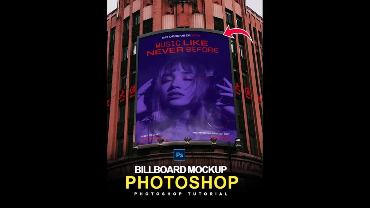 Realistic Billboard Mockup Design in Photoshop | Professional Outdoor Ad Showcase