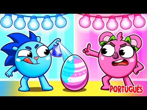 Desafio Rosa ou Azul 😻 Músicas Infantis Engraçadas 😻🐨🐰🦁 Por Baby Zoo Português