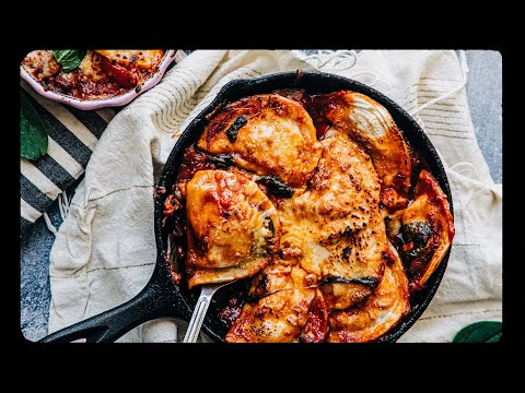 Cooking a SKILLET PIEROGY BAKE with a Toddler