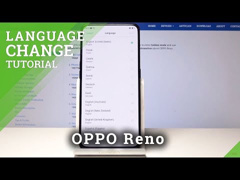 Choose Language in OPPO Reno - Set Up Language in OPPO