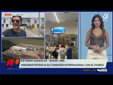 #AlMediodía:Puerto Iguazú recibe el primer vuelo desde Lima