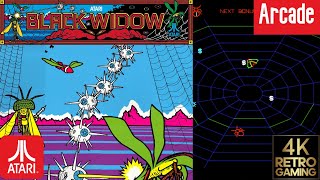 Black Widow Arcade ( Atari 1982 ) 4k Gameplay