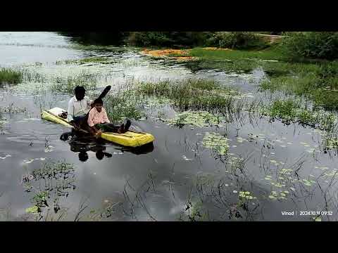 Bhavin having a ride in lake at loyapalli