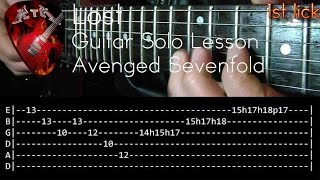 Lost Guitar Solo Lesson - Avenged Sevenfold (with tabs)