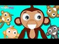 Five Little Monkeys Jumping On The Bed Rhymes Nursery Rhymes Activities Kids App By HooplaKidz