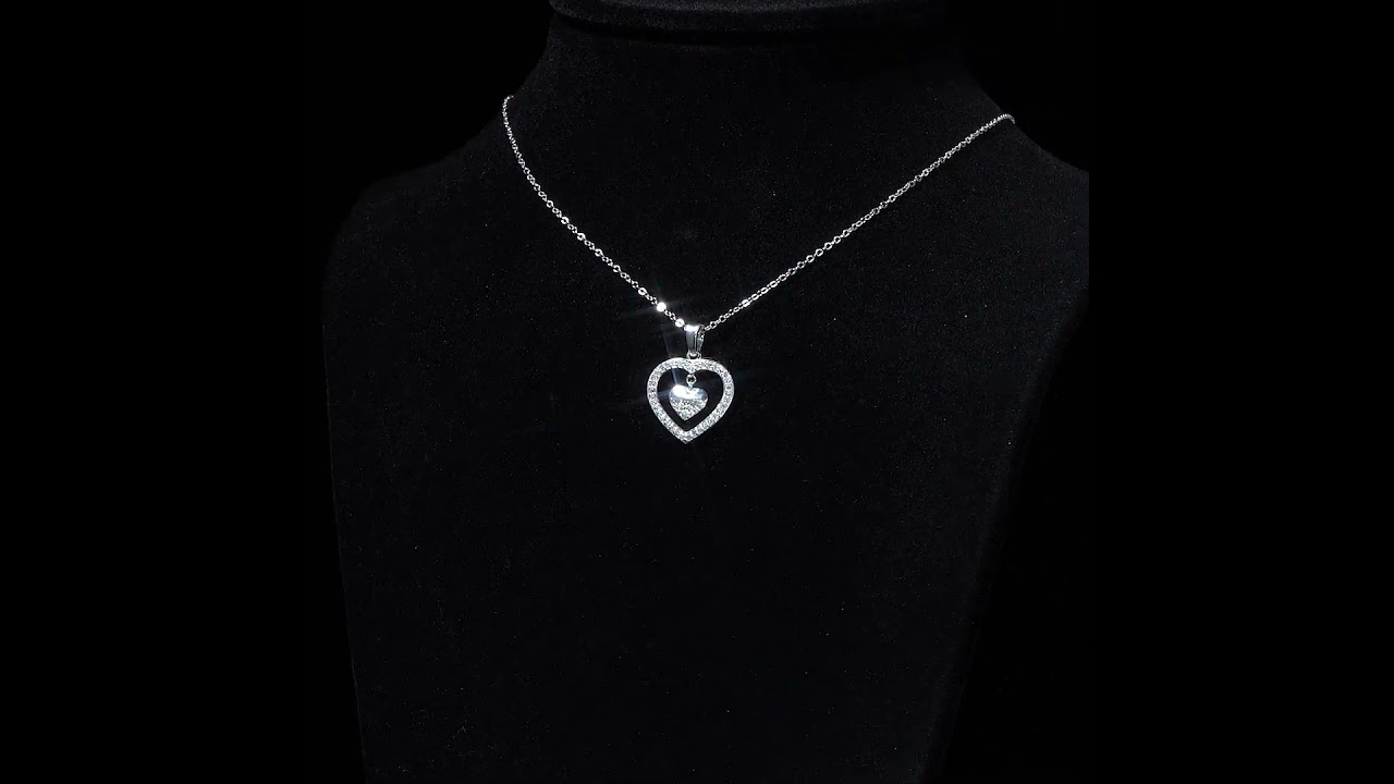 Dây chuyền DCJ07 S925 Trái tim thanh lịch, quà tặng Valentine,ChariotJewelry