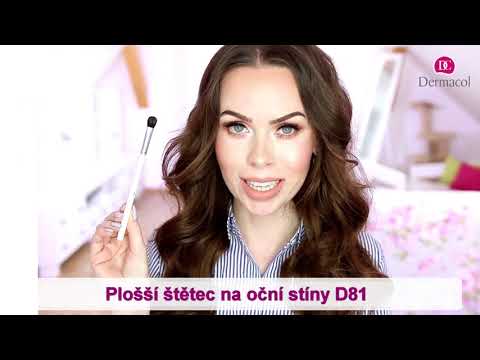 Kozmetický štetec na oči s prírodnými štetinami D81