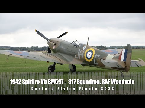 Spitfire BM597-317 'City of Wilno' (Polish) Squadron, RAF Woodvale 1942 - Duxford Flying Finale 2022