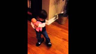 Josie singing rock-a-bye baby