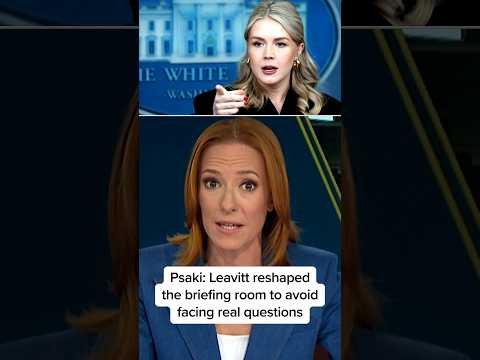 Psaki: Leavitt reshaped the briefing room to avoid facing real questions