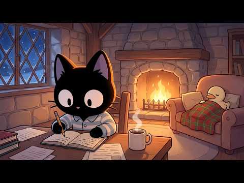 Life is tough, but so are you. ☕️  Relaxing Fire Sounds & Lo-fi Jazz / Study, Focus
