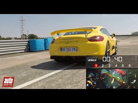 2015 Nouvelle Porsche Cayman GT4 : 0 à 100 km/h sur le circuit de Montlhéry - AutoMoto
