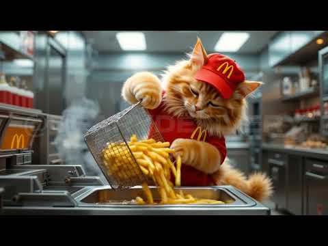 Cat Lands Job at McDonald's
