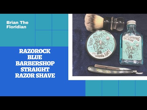 Straight Razor Shave With GD 66, RazoRock Blue Barbershop, RazoRock BC Silvertip Synthetic Brush