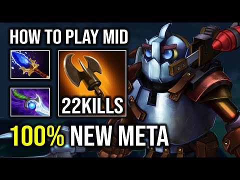 How to Play Mid Clockwerk 100% New Meta Diffusal Max Battery Dot DPS Dota 2