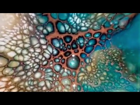 #142 - Blue-Green #Bloom with Copper Cell Activator | #Sheleeart #Colourarte #PuttinontheGlitz