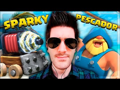 DECK DE PESCADOR COM SPARKY NO CLASH ROYALE? DOIDEIRA!