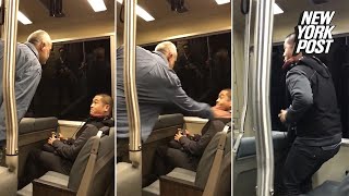 Bigot attacks Asian passenger on train while horri