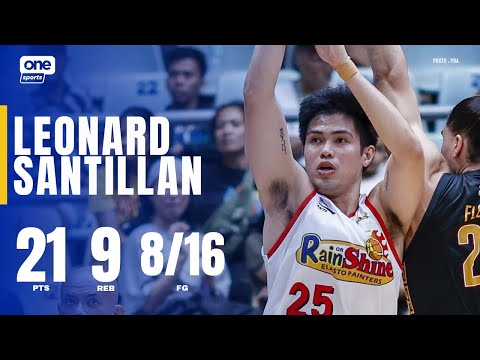 Leonard Santillan DROPS 21 PTS for Rain or Shine 🔥 | PBA SEASON 50 PHILIPPINE CUP | HIGHLIGHTS
