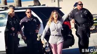 Los Angeles Police Officers Monitor Tense Moments During Venice Homeless Encampment Clearing