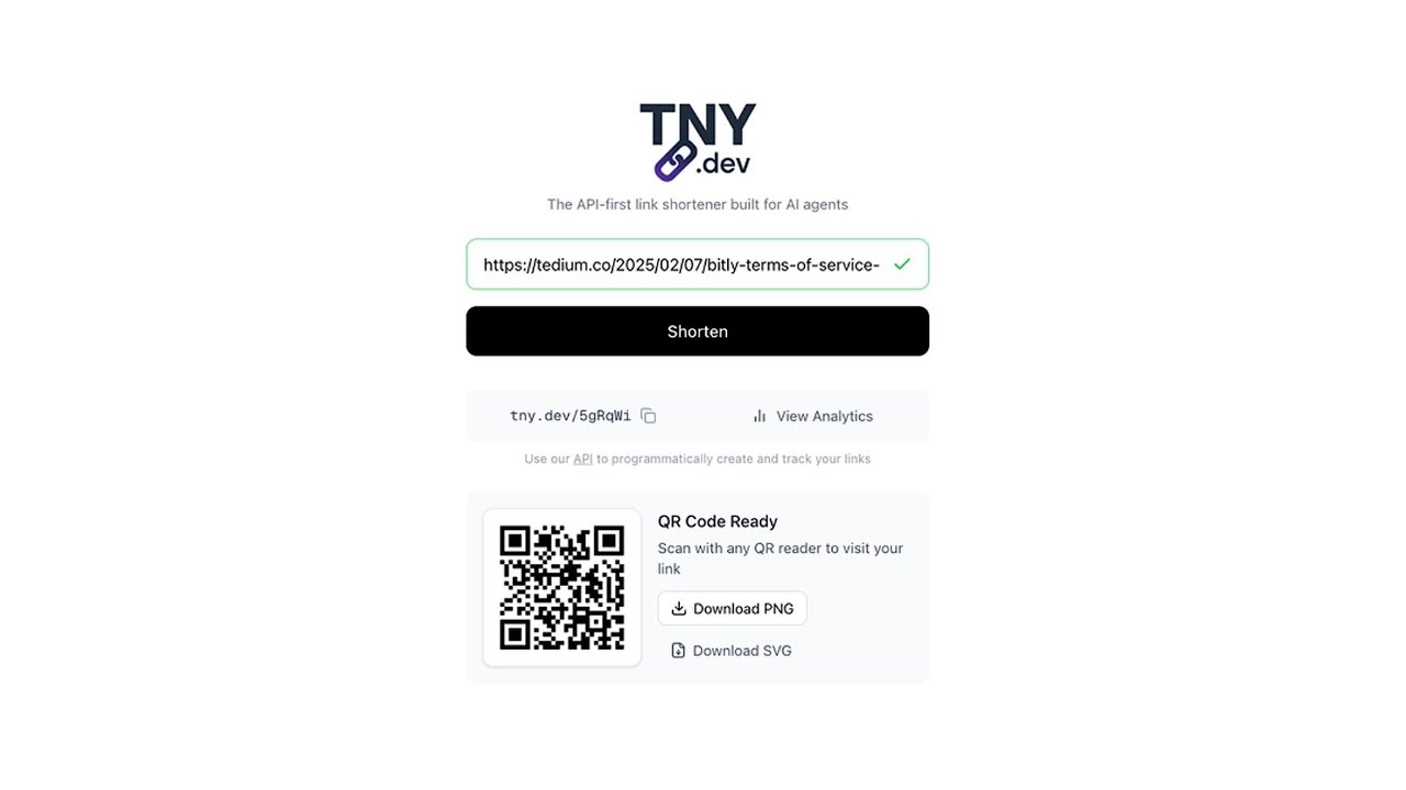 Agents Can Shorten URLs: tny.dev MCP Demo
