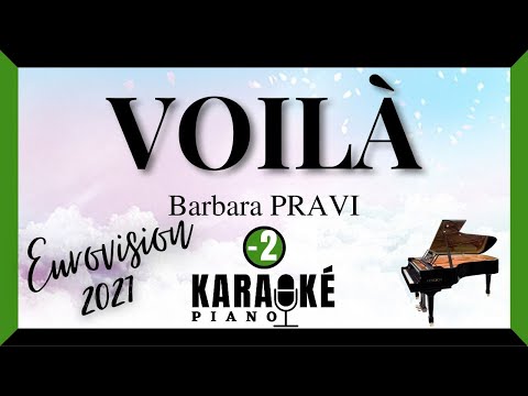 Voilà - Barbara PRAVI (Karaoké Piano Français - Lower Key) Eurovision 2021
