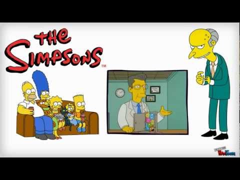 YouTube video Simpsons family watching TV.