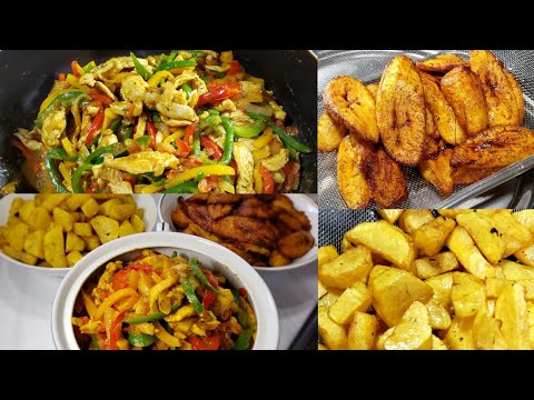 How to make Chicken and Vegetable Stir fry | Fried potatoes and plantains| Nigerian breakfast recipe