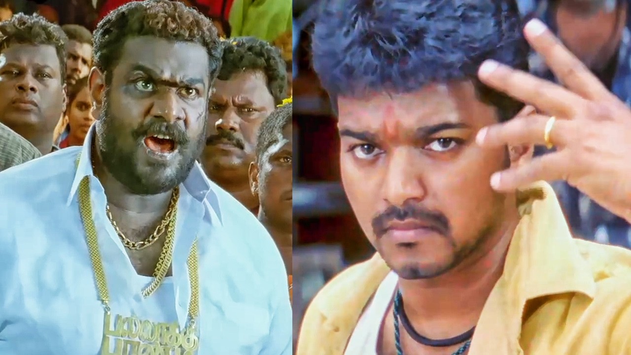 विजय पप्पू पांडे को सबके सामने मारता है | Thalapathy Vijay Action Scene